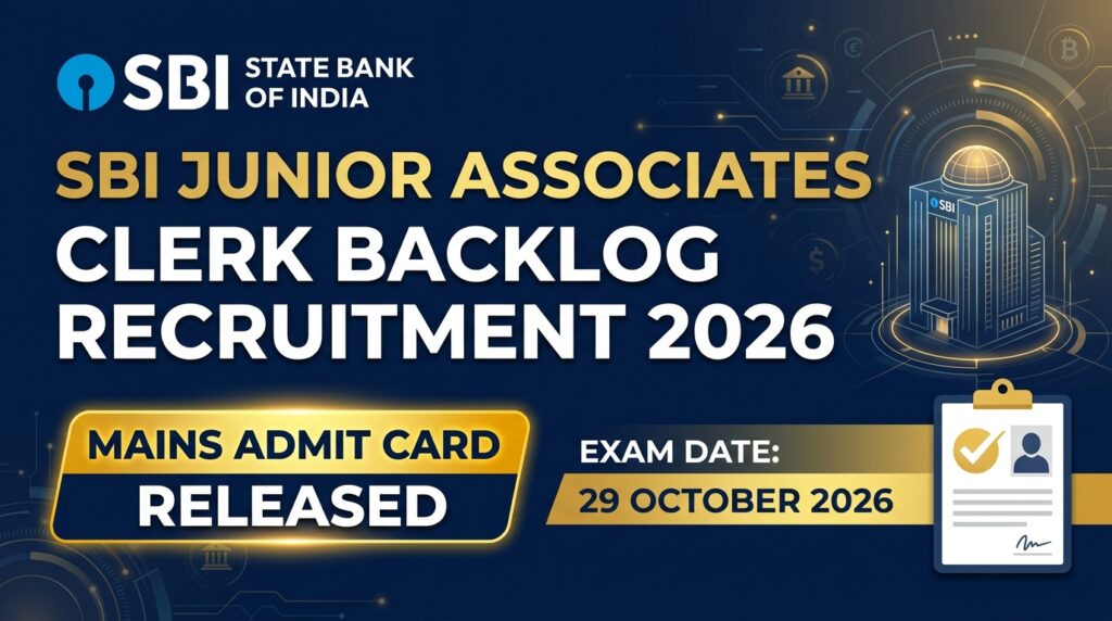 SBI Clerk Mains Admit Card 2026